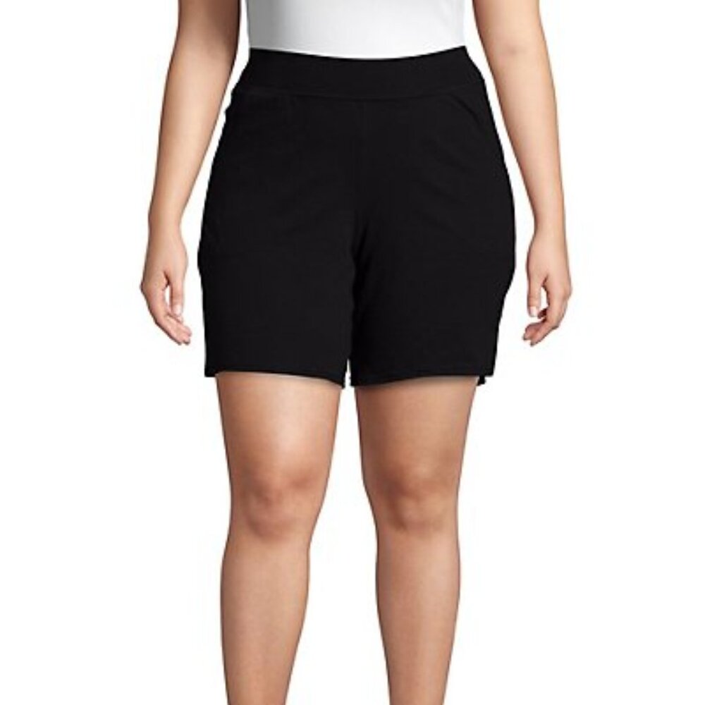Just My Size Pull-On Women's Shorts Cotton Jersey Plus 7" Inseam